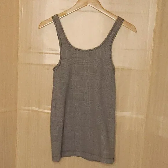 Thereabouts Girls Black White Houndstooth Knit Dress 7 - Picture 2 of 5